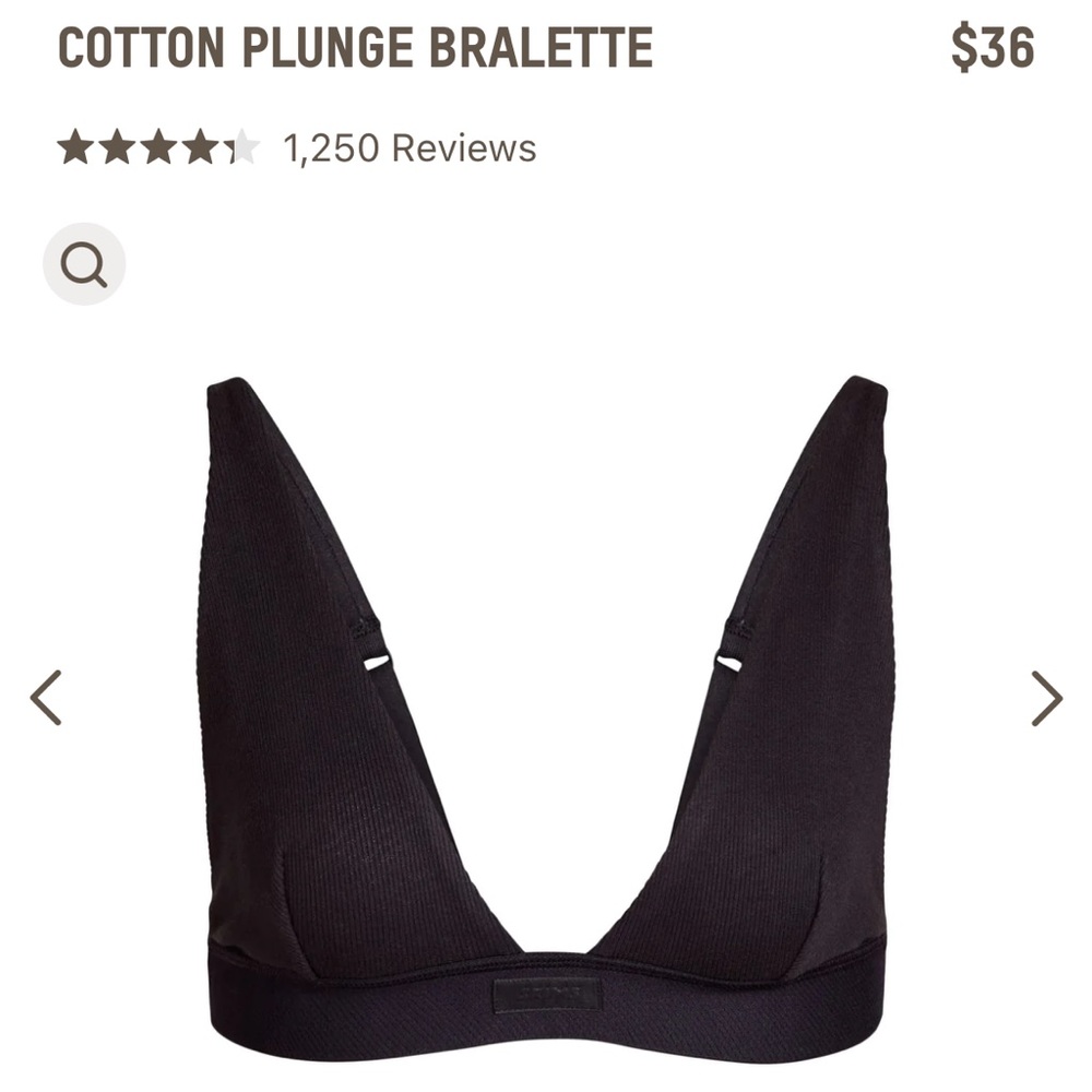 SKIMS — COTTON PLUNGE BRA